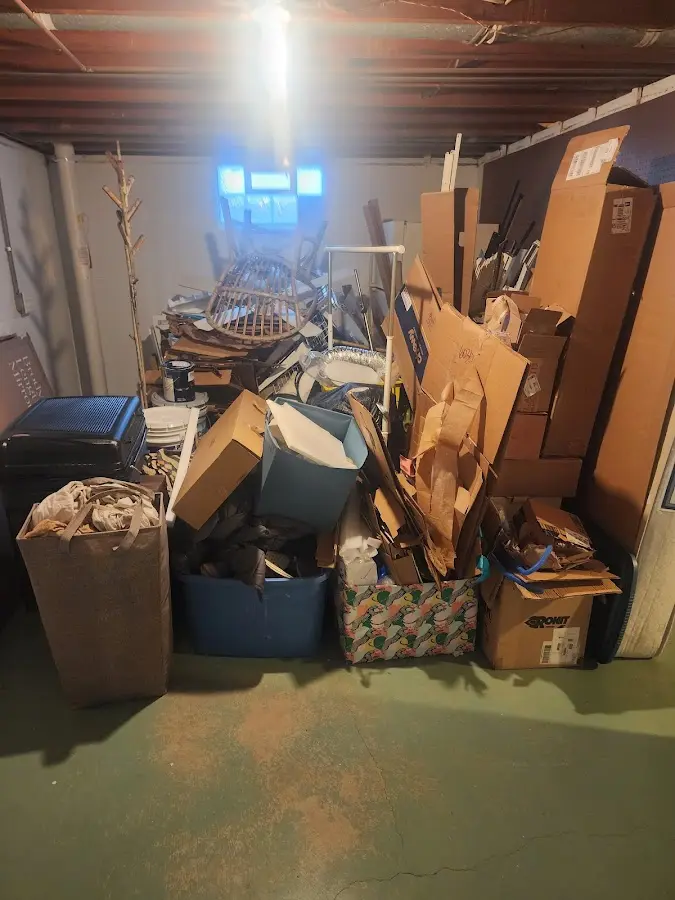 Roll-off dumpster container at job site for Concrete Dumpster Rental in Middleborough